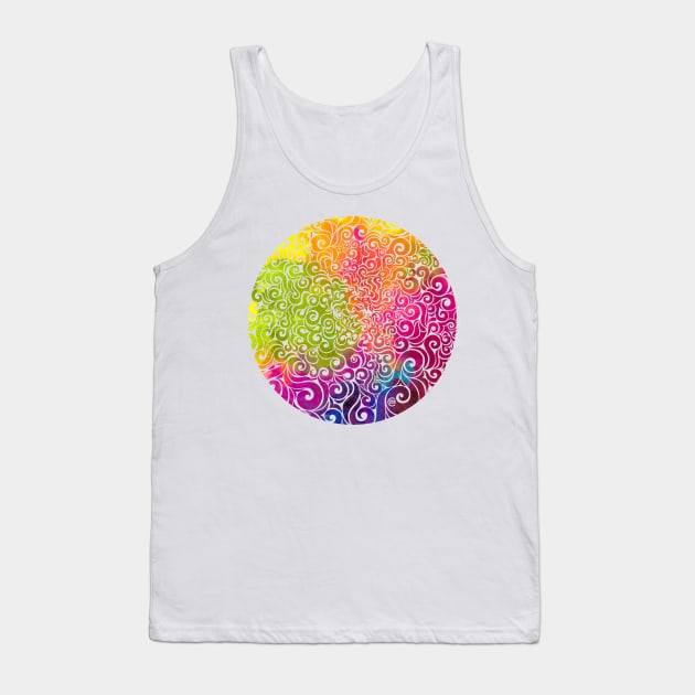 Swirly Portrait Tank Top by VectorInk